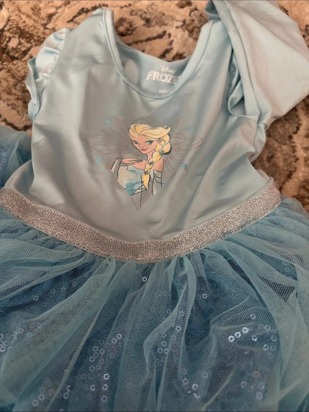 Disney Light Blue Elsa-Inspired Sparkle Tulle Dress